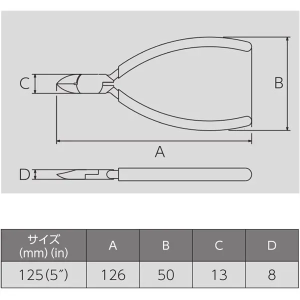 Victor Victor110bs-125 [마이크로 니퍼 (소프트 커버 포함) 총 길이 126mm]