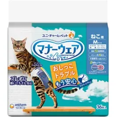 유니 매력 애완 동물 매너웨어 고양이 용 M 사이즈 36 장