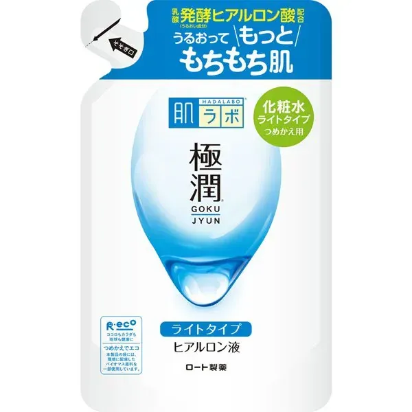 로트 제약 ROHTO 하다라보 극윤 히알루론액 라이트 타입 리필용 [170mL]