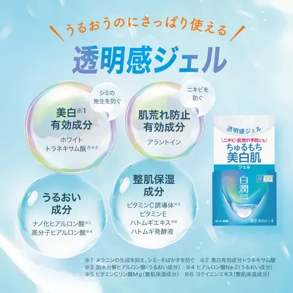 로트 제약 ROHTO 하다라보 백윤약용 미백 젤 100g