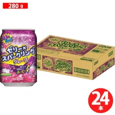 다이도 드린코 푸르슈! 흔들어먹는 탄산젤리소다 포도맛 280ml 24캔
