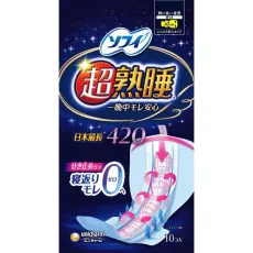 유니 매력 소피 초숙수 가드 420 특히 많은 밤용 날개 달린 42cm 10 개 [생리용 생리대]