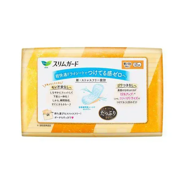 로리에 슬림 가드 가벼운 일용 날개 없음 17cm 38개 [생리대]