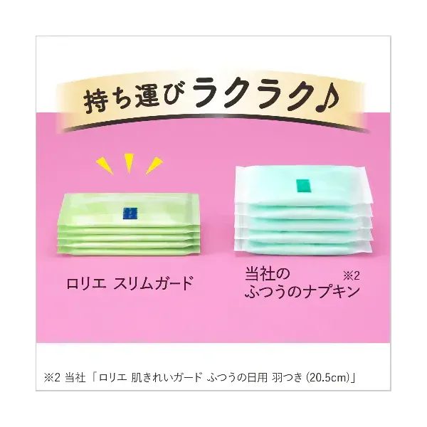 로리 에로리에 슬림 가드 특히 많은 주간 날개 달린 25cm 19 개 [생리대]