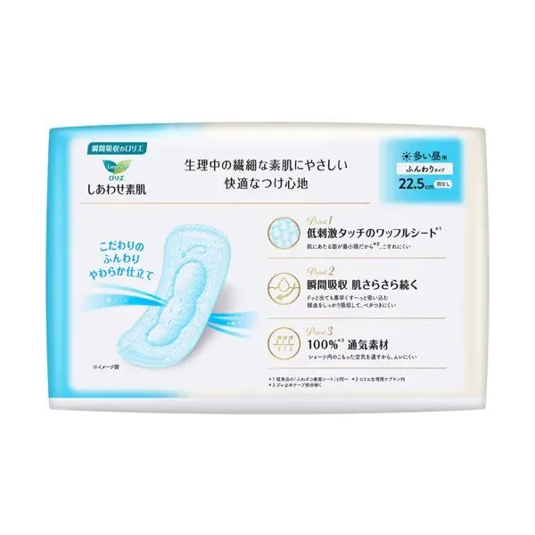 로리에 어울려 맨살 부드러운 타입 많은 낮용 날개 없음 22.5cm 24개 [생리대]