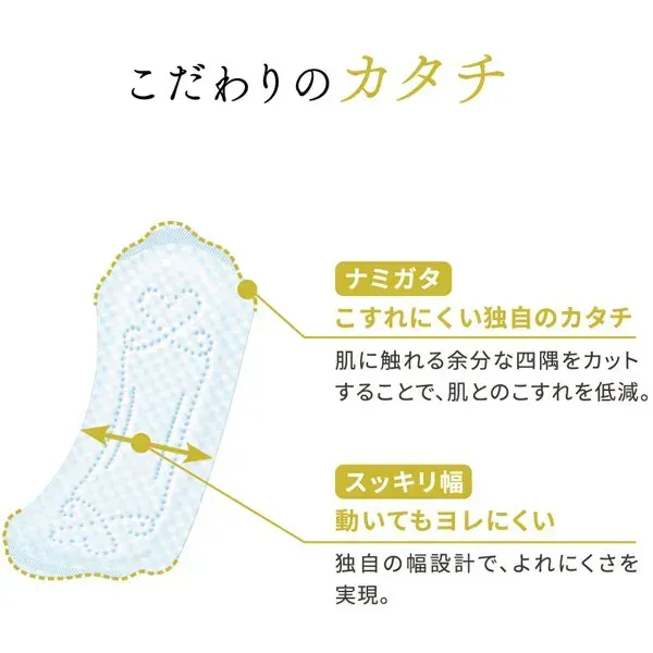 생리대 엘리스 맨살의 기모치 루나핏트 울트라 슬림 (가벼운 일용) 날개 없음 17 cm 34 코 [생리 용품]