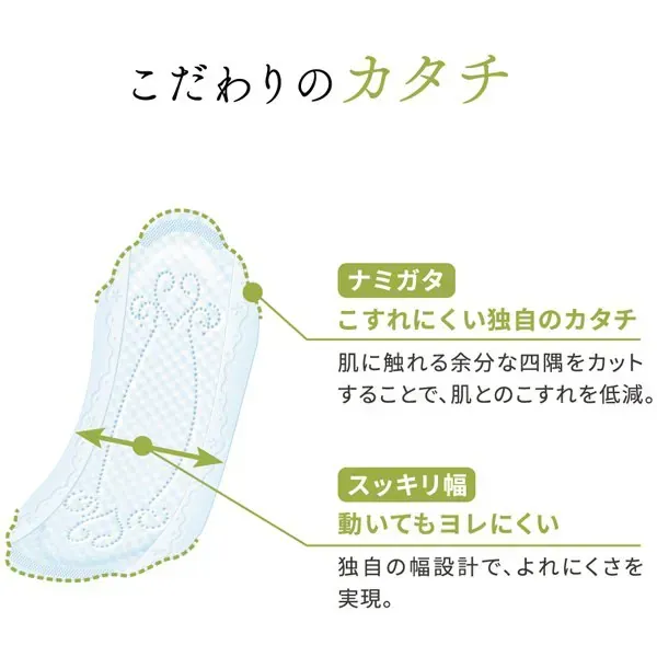 생리대 엘리스 맨살의 기모치 루나핏트 울트라 슬림 (많은 낮~보통의 일용) 날개 없음 20.5cm 27코