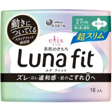 생리대 엘리스 맨살의 기모치 루나핏 슈퍼 슬림 (특히 많은 주간) 날개 달린 27 cm 16 코 [생리 용품]