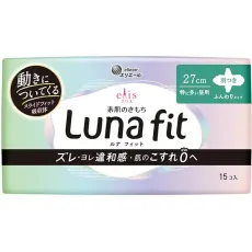 생리대 엘리스 맨살의 기모치 루나핏트 (특히 많은 주간) 날개 달린 27 cm 15 코 [생리 용품]