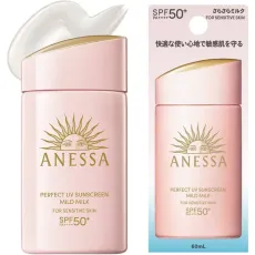 시세이도 SHISEIDO 아네사 ANESSA 아네사 퍼펙트 UV 마일드 밀크 NA 60ml SPF50+/PA++++ [선스크린 얼굴·몸용]