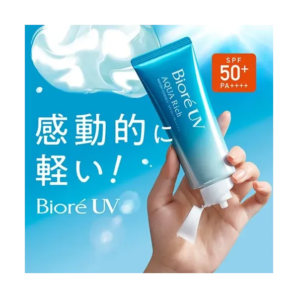 Biore 비오레 UV 아쿠아리치 워터리 젤 70ml SPF50+/PA++++ [썬크림 얼굴·몸용]