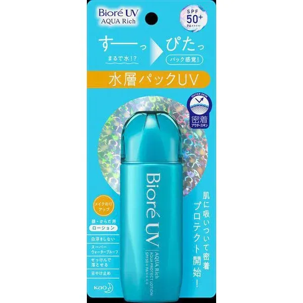 Biore 비오레 UV 아쿠아리치 아쿠아 프로텍트 로션 70ml SPF50+ PA++++ [썬크림 얼굴·몸용]
