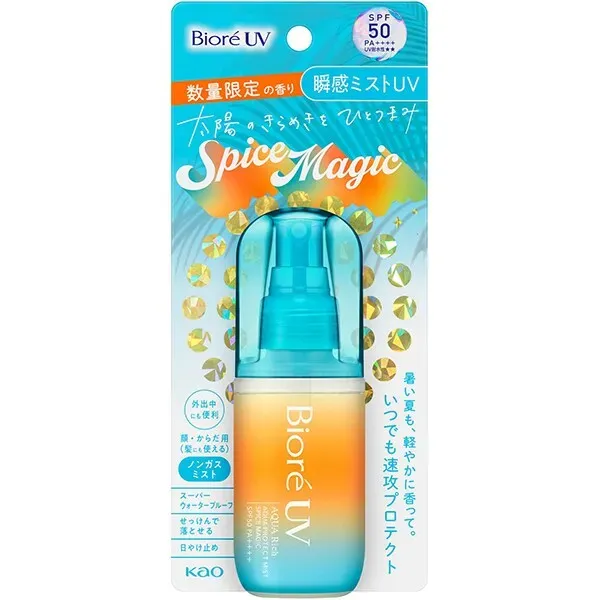 비올레 Biore 한정 비올레 UV 아쿠아리치 프로텍트 미스트 스파이스 매직 60ml SPF50 PA++++ UV 내수성★★ [썬크림 얼굴·몸용]