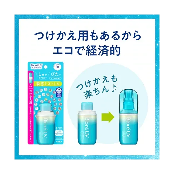 Biore 비오레 UV 아쿠아 리치 아쿠아 프로텍트 미스트 교체 60ml [자외선 차단제 얼굴 · 몸 · 머리]