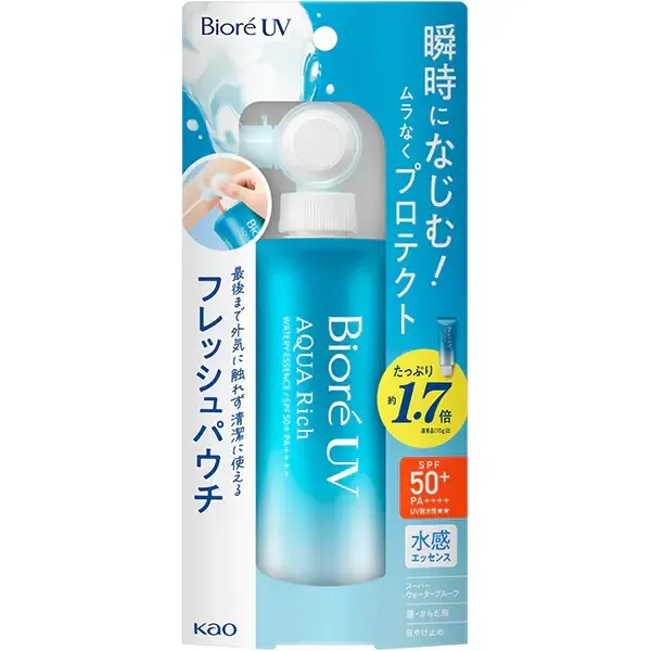 Biore 비오레 UV 아쿠아리치 에센스 신선한 파우치 120g SPF50+ PA++++ [썬크림 얼굴·몸용]