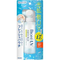 Biore 비오레 UV 아쿠아리치 라이트 업 에센스 신선한 파우치 120g SPF50+ PA++++ [썬크림 얼굴·몸용]