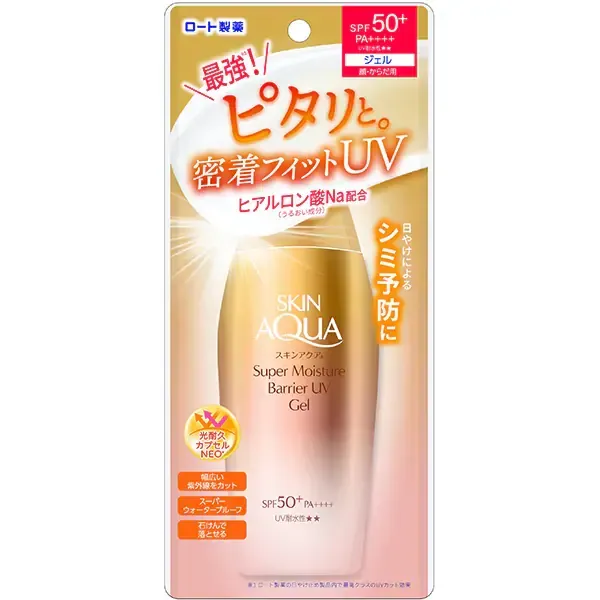 SKIN AQUA 스킨 아쿠아 슈퍼 모이스처 배리어 UV 젤 100g SPF50+/PA++++ 배리어 피트 처방 밀착 UV 미용액 성분 배합 [썬크림 얼굴·몸용]