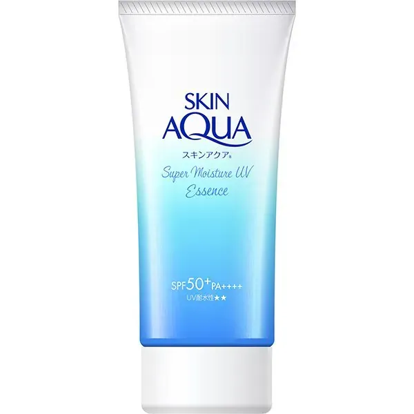 SKIN AQUA 스킨 아쿠아 슈퍼 모이스처 UV 에센스 80g SPF50+/PA++++ 풍부한 수분 슈퍼 워터 프루프 [썬크림 얼굴·몸용]