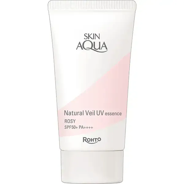 SKIN AQUA 스킨 아쿠아 내츄럴 베일 UV 에센스 로즈 50g SPF50+/PA+++ 자외선 흡수제 알코올(에탄올) 합성 착색료 프리의 논케미컬 자연스러운 혈색감 로즈 타입