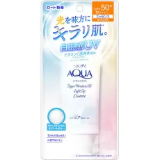 SKIN AQUA 스킨 아쿠아 슈퍼 모이스처 UV 라이트 업 에센스 70g SPF50+/PA++++ 라이트 펄 배합 자연스러운 밝은 피부