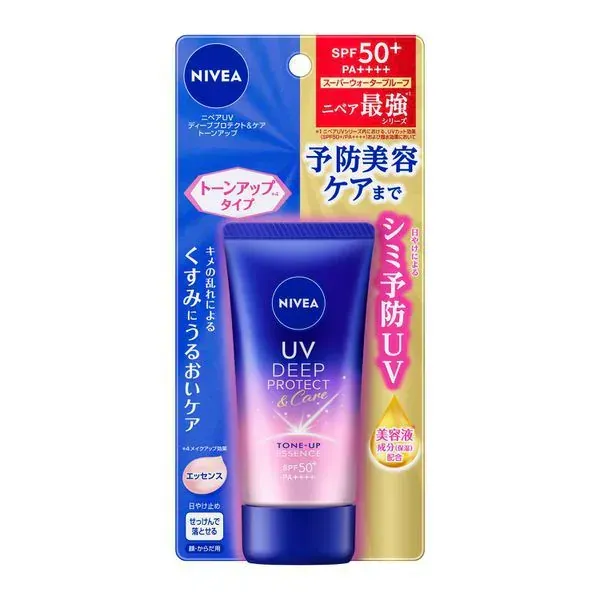 NIVEA 니베아 UV 딥 프로텍트 n 케어 톤 업 에센스 50g SPF50+ PA+++ + [썬크림 얼굴·몸용]