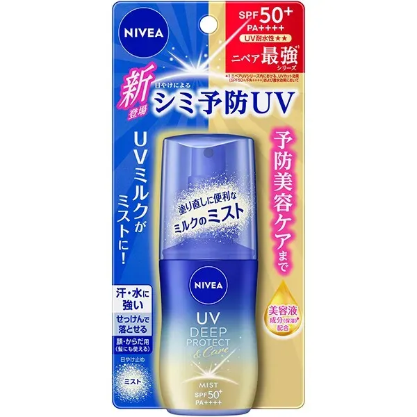 NIVEA 니베아 UV 딥 프로텍트 n 케어 밀크 미스트 60ml SPF50+ PA++++ [썬크림 얼굴·몸용]