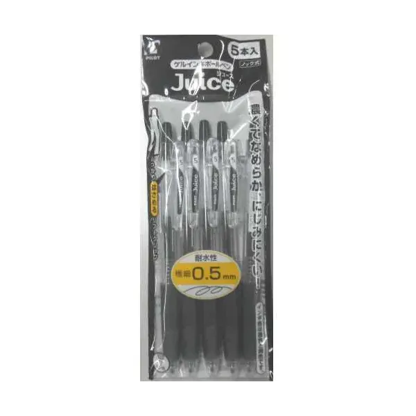 파일럿 PILOT 겔 볼펜 주스 0.5mm 5개 팩 블랙 P-LJU50EF-5B