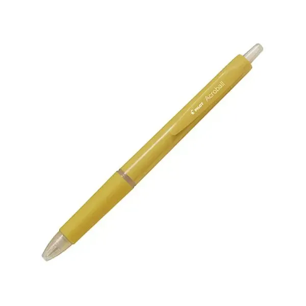 파일럿 PILOT 유성 볼펜 아크로볼 0.5mm 옐로우(블랙 잉크) BAB-15-YB