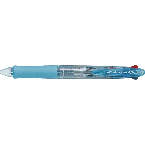 파일럿 PILOT 다색 볼펜 아크로 볼 4 유성 볼펜 0.5mm 극세 블랙 · 레드 · 블루 · 그린 클리어 소프트 블루 BKAB-45EF-CSL