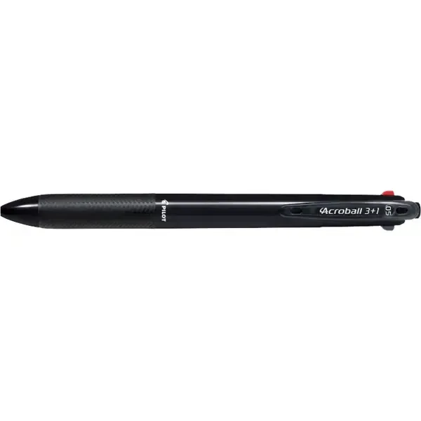 파일럿 PILOT 다기능 펜 아크로볼 3+1 유성 볼펜 0.5mm 극세 블 레드 파랑 샤프 0.5mm 블랙 BKHAB-50EF-B