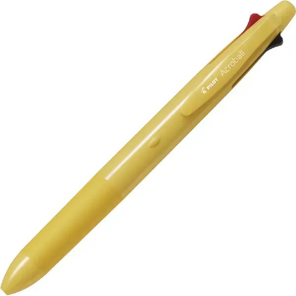 파일럿 PILOT 다기능 펜 아크로볼 4+1 유성 볼펜 0.5mm 극세 블랙 레드 블루 그린 샤프 0.5mm 옐로우 BH41AB-155-Y