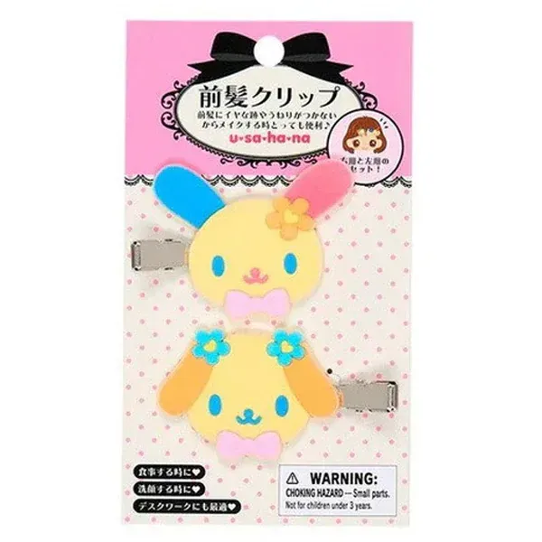 산리오 Sanrio 산리오 캐릭터즈 우사하나 플로키 앞머리 클립