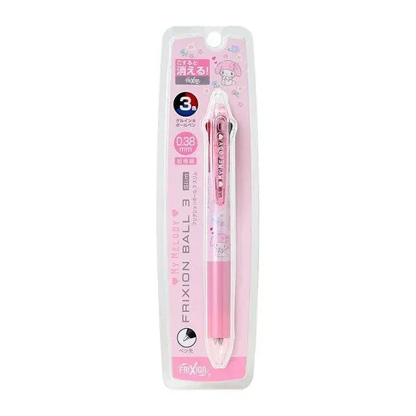  Sanrio 캐릭터 3 색 볼펜 마찰 공 3 슬림 마이 멜로디