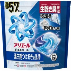 ARIEL 아리에르  젤 볼(캡슐) 프로 통째로 세정 탈취 청결하고 상쾌한 향기 리필 메가 점보 57개 [세탁 세제]