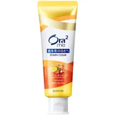 선 스타 SUNSTAR Ora2 오라 투 오라 2 me (오라 투미) 스테인 클리어 페이스트 꿀 레몬 민트 130g [성인용 치약 의약 부외품 화이트닝 구취 예방 불소 1450ppm 배합]