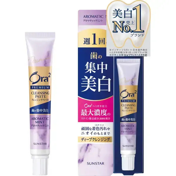 선스타 SUNSTAR Ora2 오라 투 오라 투 프리미엄 클렌징 페이스트 아로마틱 민트 17g [치약 의약 부외품 화이트닝 주 1 회의 집중 미백]