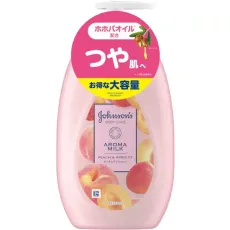 존슨 바디 케어 존슨 바디 케어 라스팅 아로마 우유 500ml 복숭아와 살구 향기 ​​대용량 바디 크림 바디 밀크 로션 펌프 보습