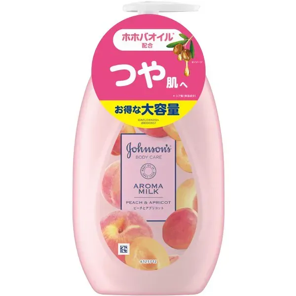 존슨 바디 케어 존슨 바디 케어 라스팅 아로마 우유 500ml 복숭아와 살구 향기 ​​대용량 바디 크림 바디 밀크 로션 펌프 보습