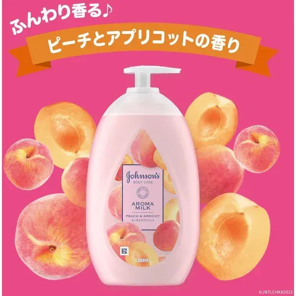 존슨 바디 케어 존슨 바디 케어 라스팅 아로마 우유 500ml 복숭아와 살구 향기 ​​대용량 바디 크림 바디 밀크 로션 펌프 보습