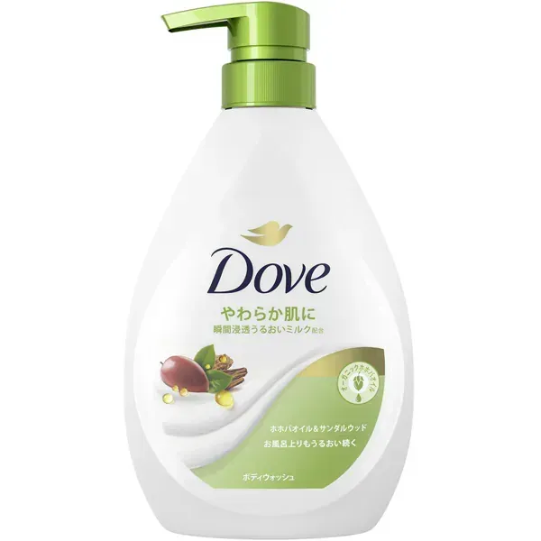 도브 Dave 바디 워시 호호바 오일 및 샌들 우드 펌프 바디워시
