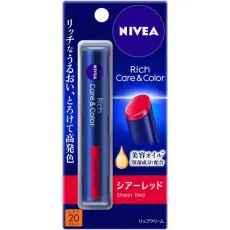 니베아 NIVEA 리치 케어 & 컬러 립 시어 레드 [립 & 그로스 SPF20/PA++]