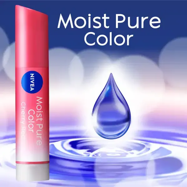 니베아 NIVEA 모이스트 퓨어 컬러 립 체리 레드 3.5 g [립＆글로스 SPF20/PA++]