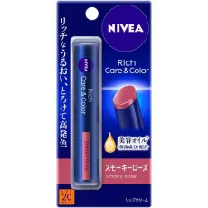 니베아 NIVEA 리치 케어 & 칼라 립 스모키 로즈 [립 & 글로스 SPF20/PA++]