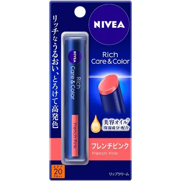 니베아 NIVEA 리치 케어 & 컬러 립 프렌치 핑크 [립 & 그로스 SPF20/PA++]