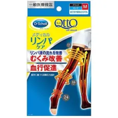 mediqtto 메디큐트 메디컬 림프케어 롱 블랙 M사이즈 [탄성 단계 압력 양말 일반 의료 기기]