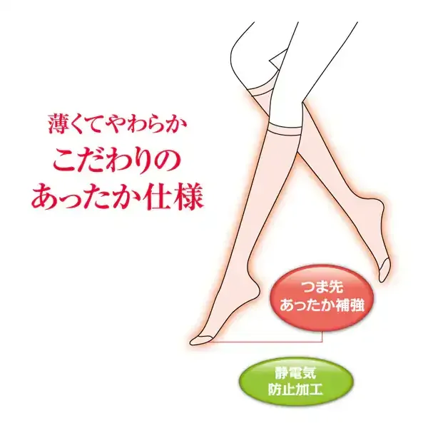 사브리나 SABRINA(사브리나) 따뜻한 쇼트 스타킹(무릎 아래 길이) 3족조 22~25 cm 내츄럴 베이지 