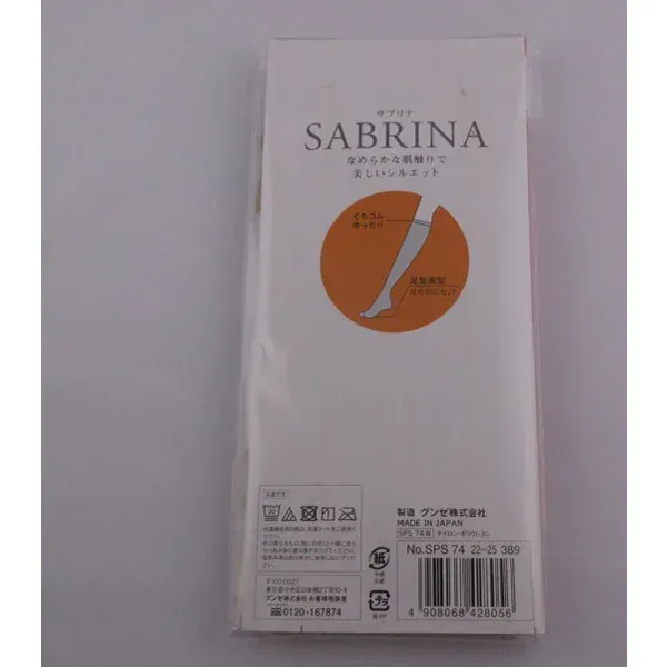 사브리나 SABRINA 사브리나 스타킹 무릎 아래 길이 끈적 고무 느긋한 자연 베이지 22-25cm 3 발 세트 SPS74