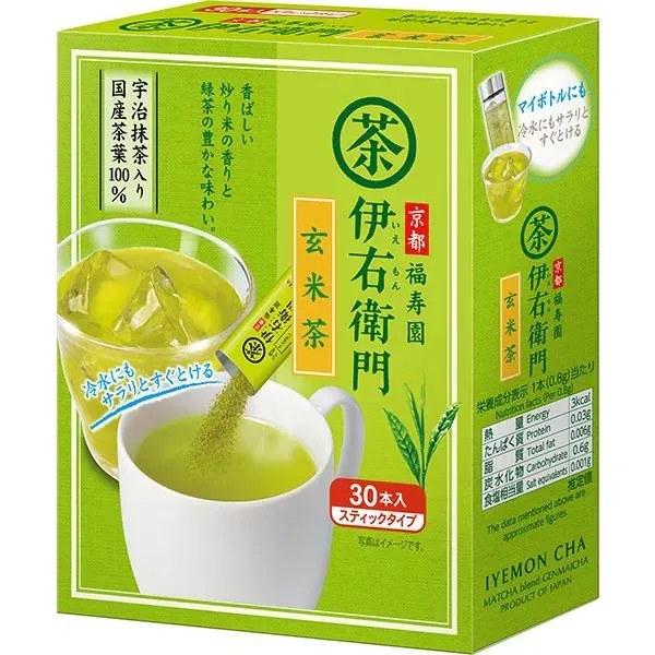 우지노제차 이오에몬 이에몬 인스턴트 현미차 스틱 (0.8g×30P) 24g