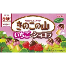 메이지 meiji 버섯 산 딸기 & 초콜릿 64g