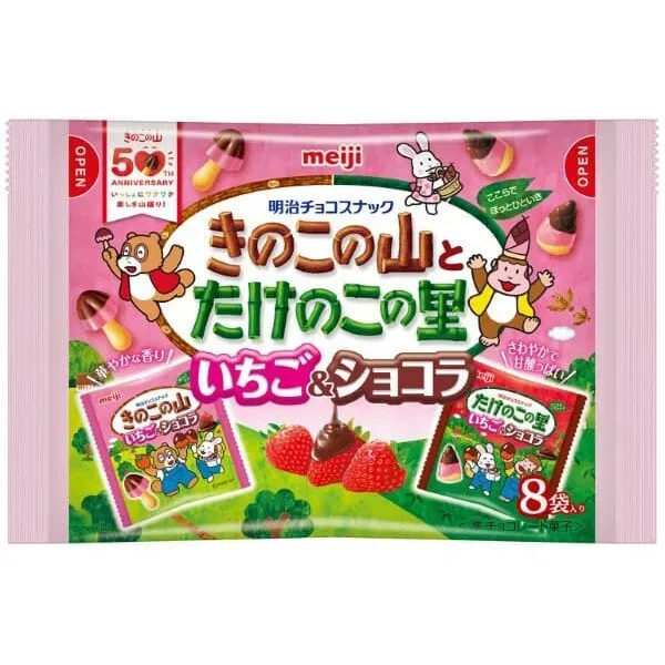메이지 meiji 버섯 버섯 딸기 & 초콜릿 92g